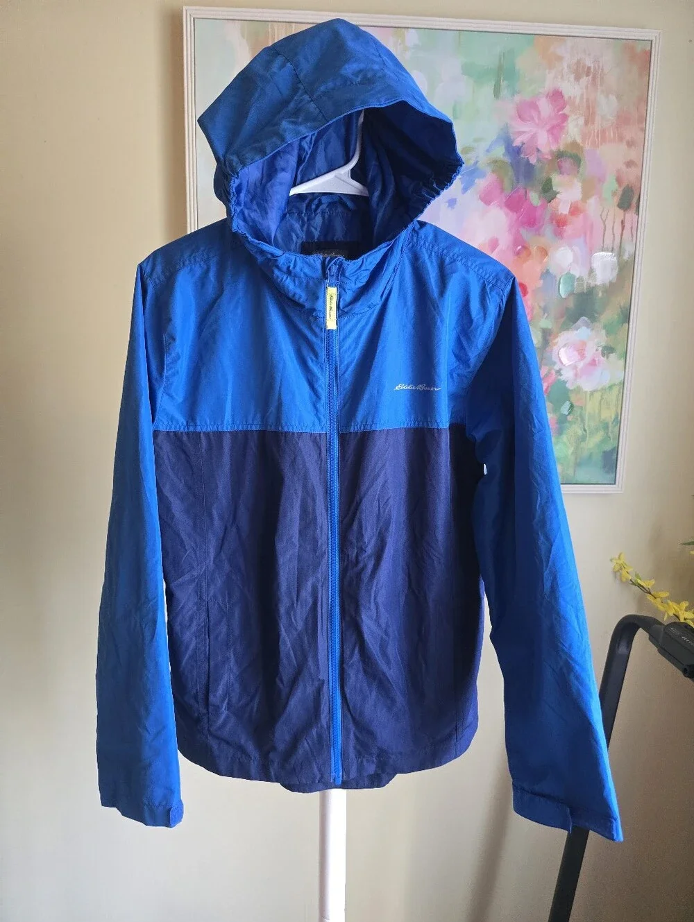 Eddie Bauer Kids XL 16 Blue Camo Fleece Waterproof Hooded Jacket Duo NWOTs